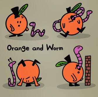 Orange and Worm Orange and Worm